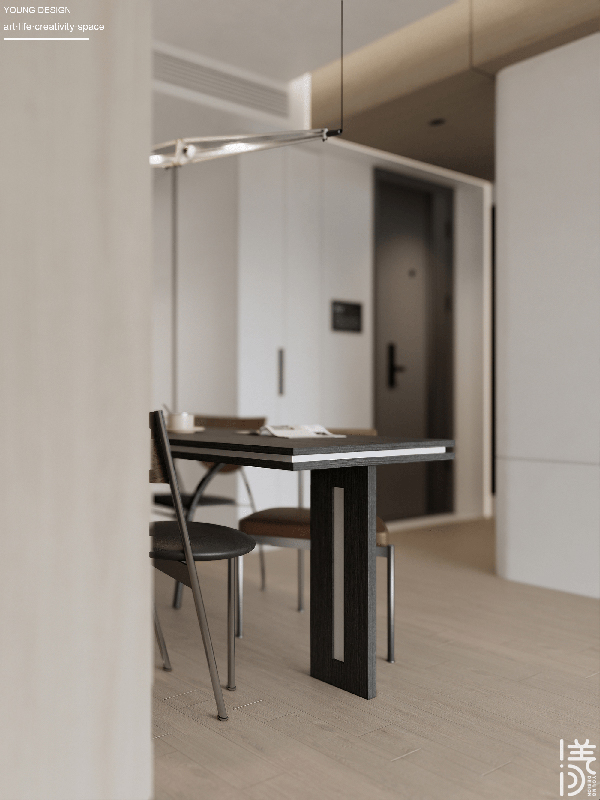 纯白与木色完美平衡,天然肌理邂逅简约线条,诠释意式极简静谧之家丨深圳漾空间设计有限公司-48