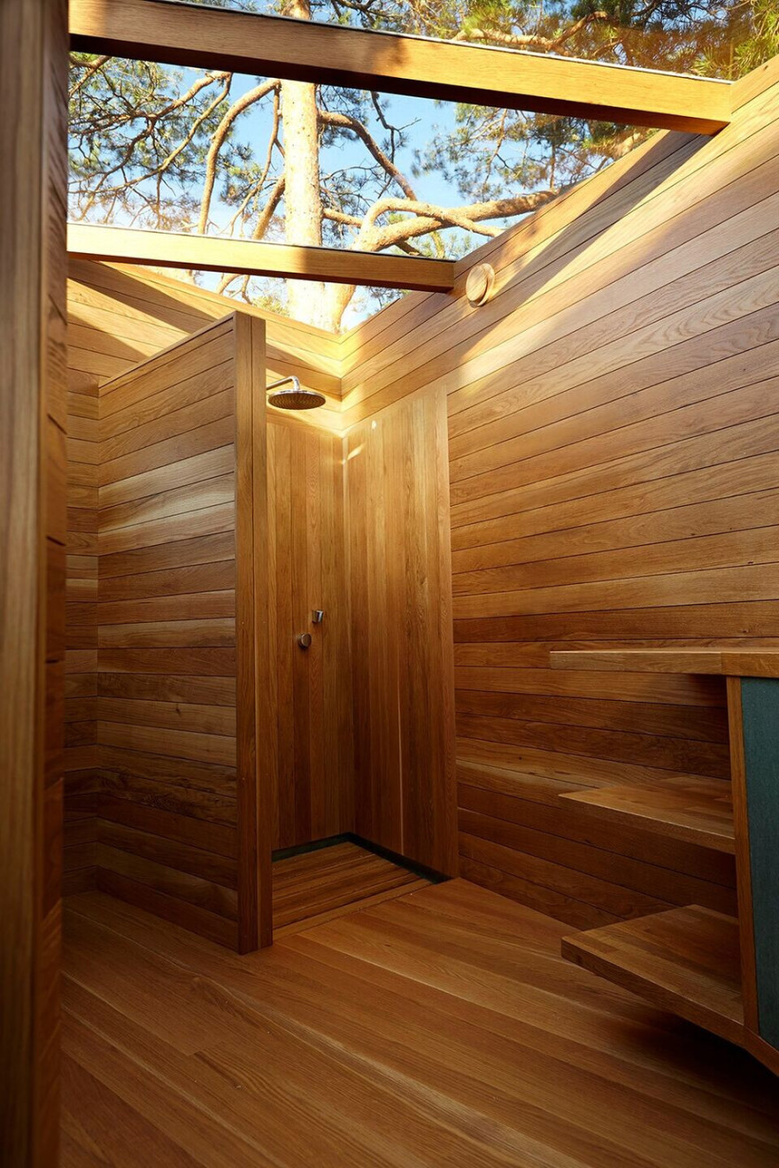 挪威小岛上的生态木质浴室-22