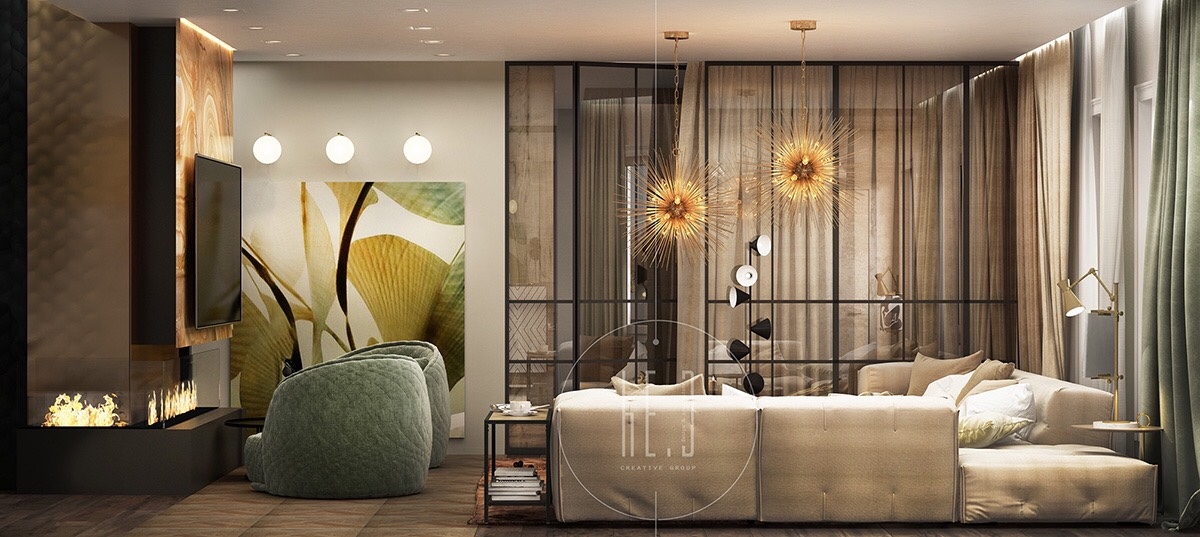 红+黄+绿 三色构造优雅复古家居 | he.D group-13