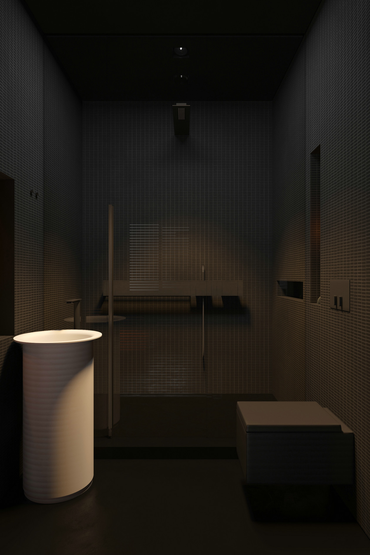 高级黑+橘色室内设计-12