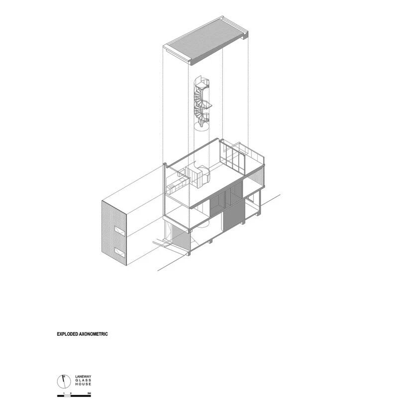 适应性改造的垂直玻璃屋（Laneway Glass House）丨澳大利亚悉尼丨Brad Swartz Architects-53