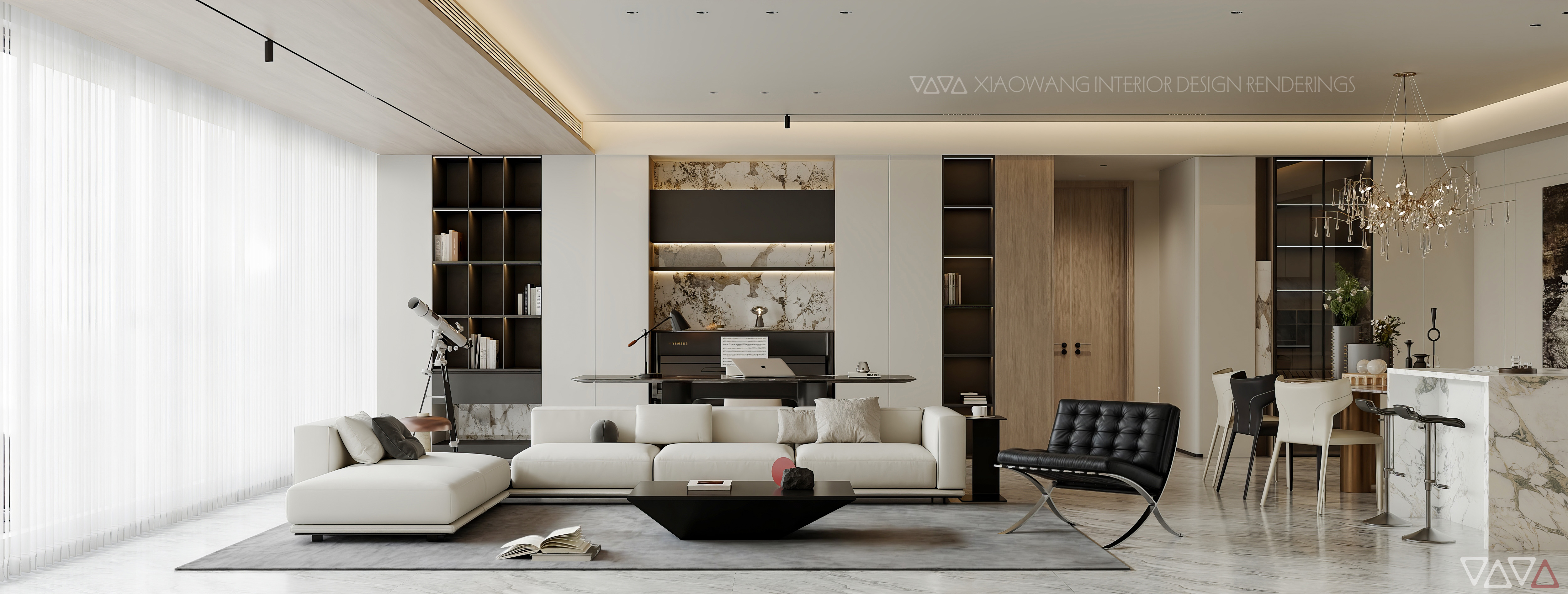 现代 意式客餐厅效果图-1