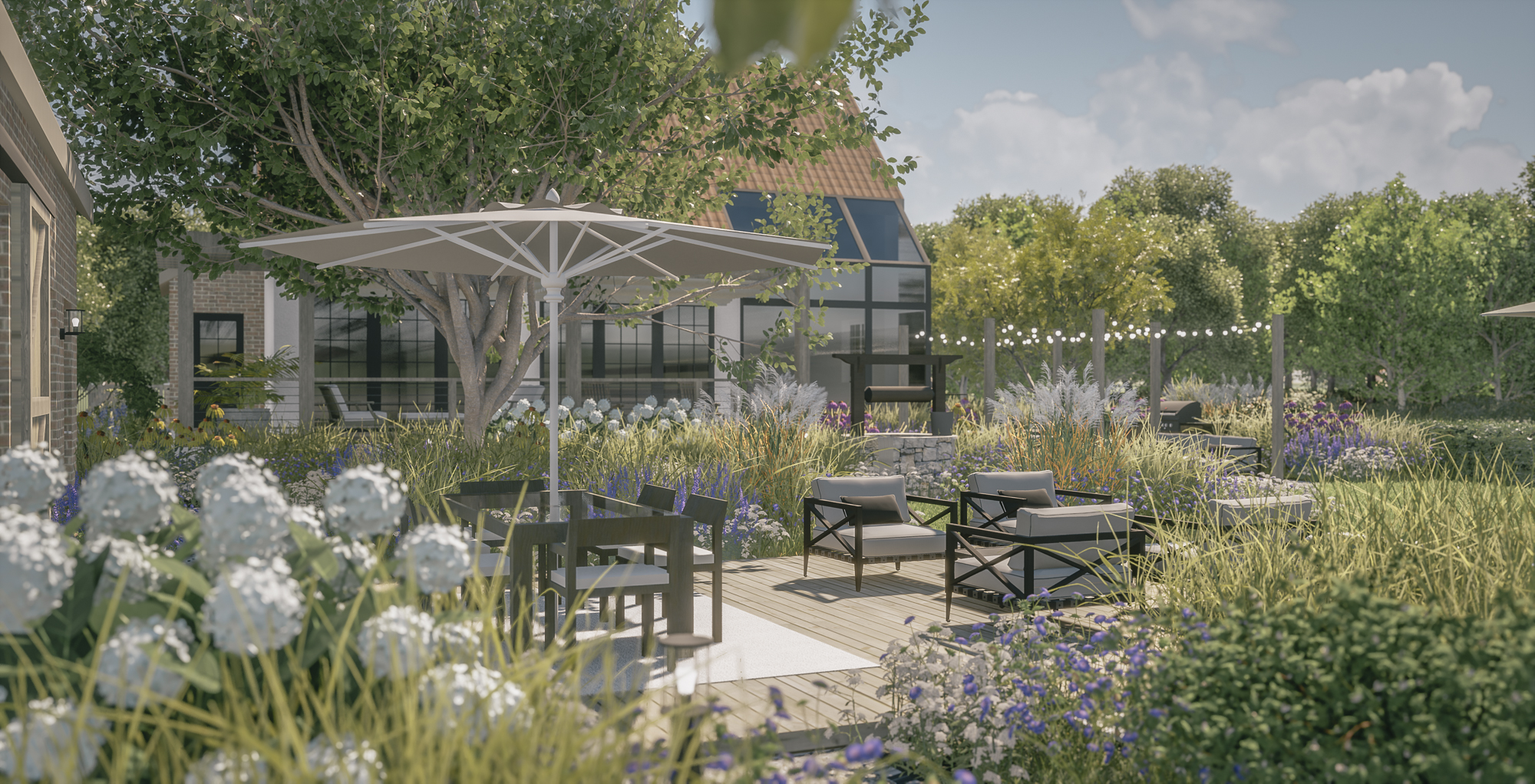 带游泳池塘的乡村花园丨Poland丨greenpixpartner.pl-13