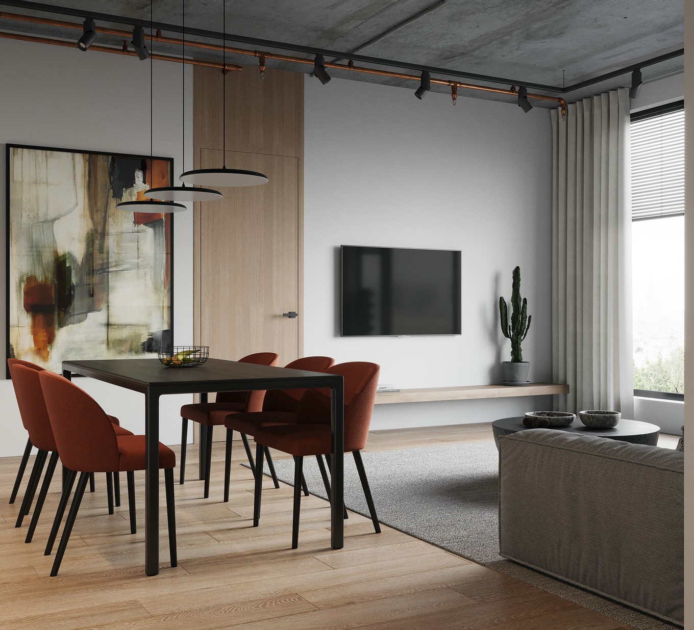 当北欧风遇上工业风，时尚简约混搭设计！-3