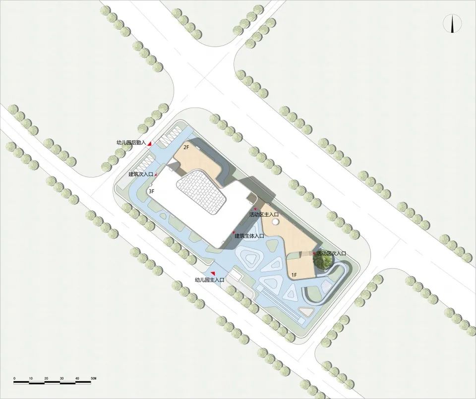 黄陵县新区幼儿园 | 自然开放的空间设计-24
