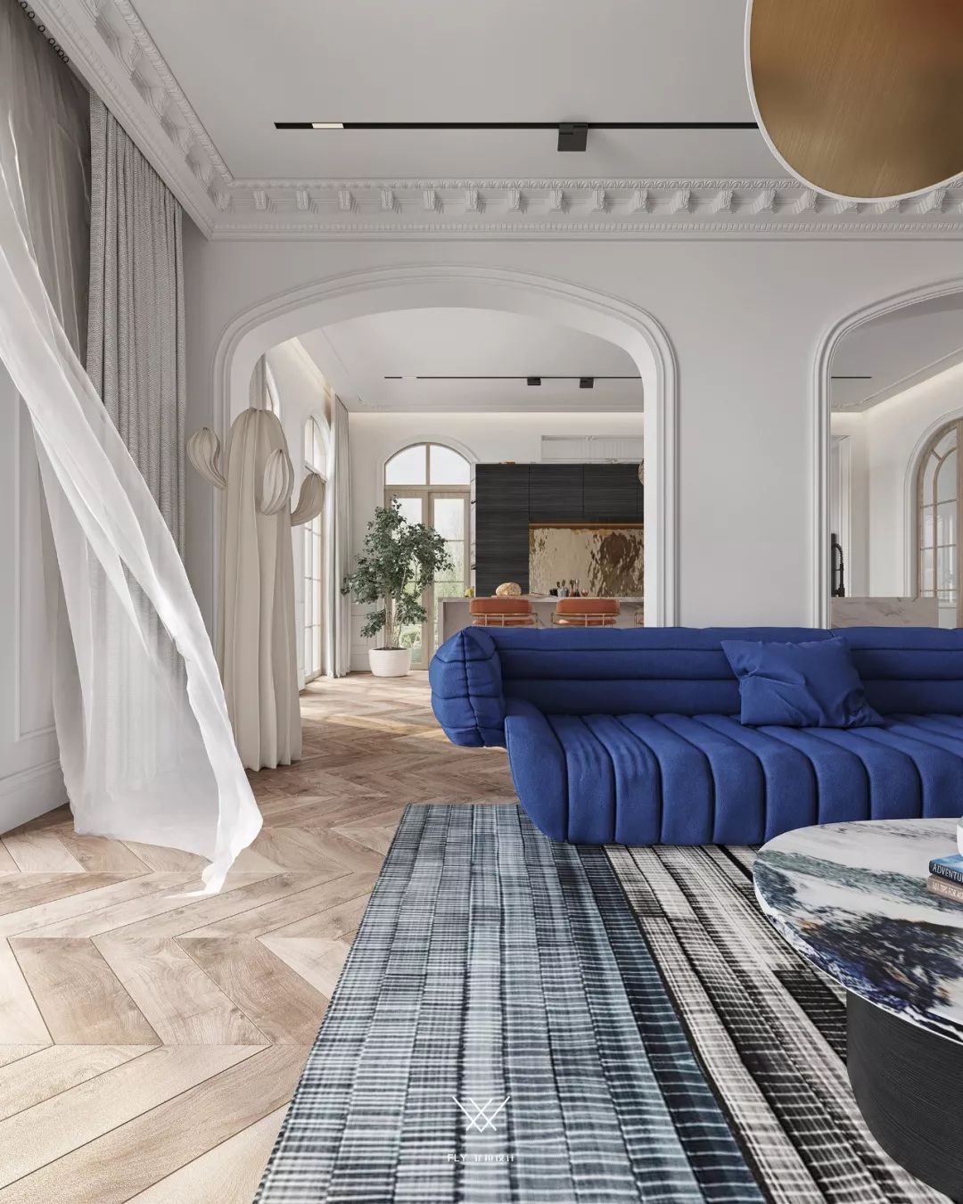 法式现代风独栋别墅，优雅与时尚的完美融合-36