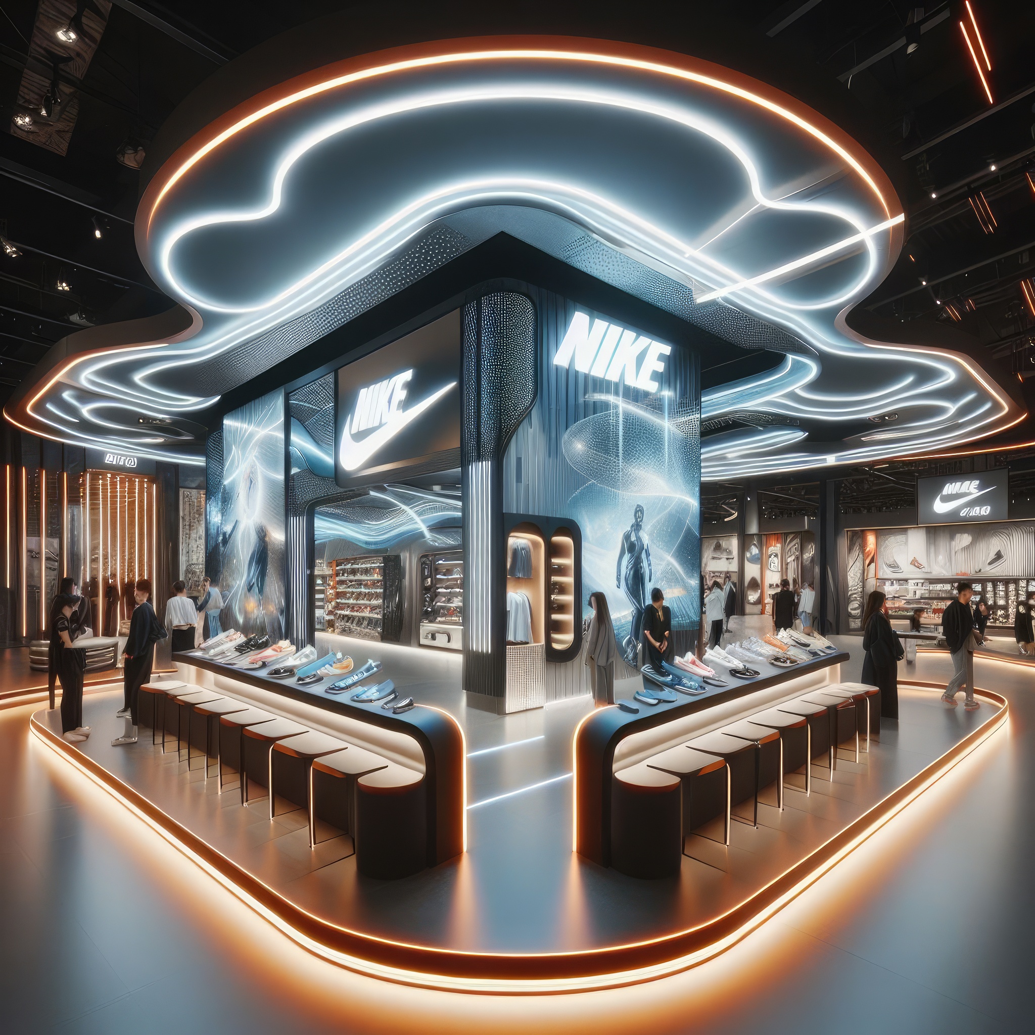 Nike futuristic ai generated store-9
