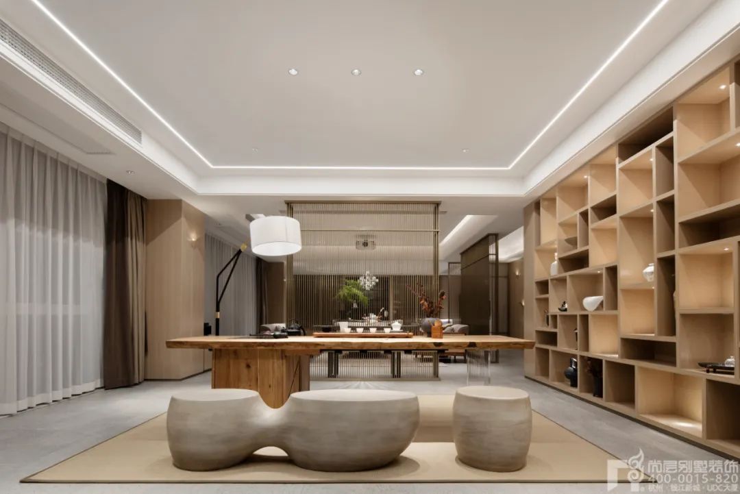 杭州钱塘江畔现代风江景大平层丨中国杭州丨尚层别墅装饰-16