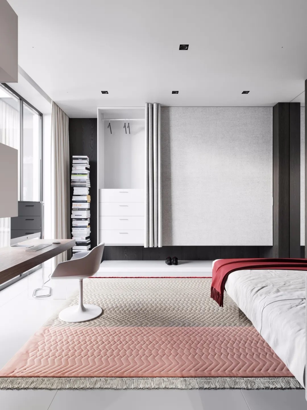 乌克兰现代极简白的居住空间-35