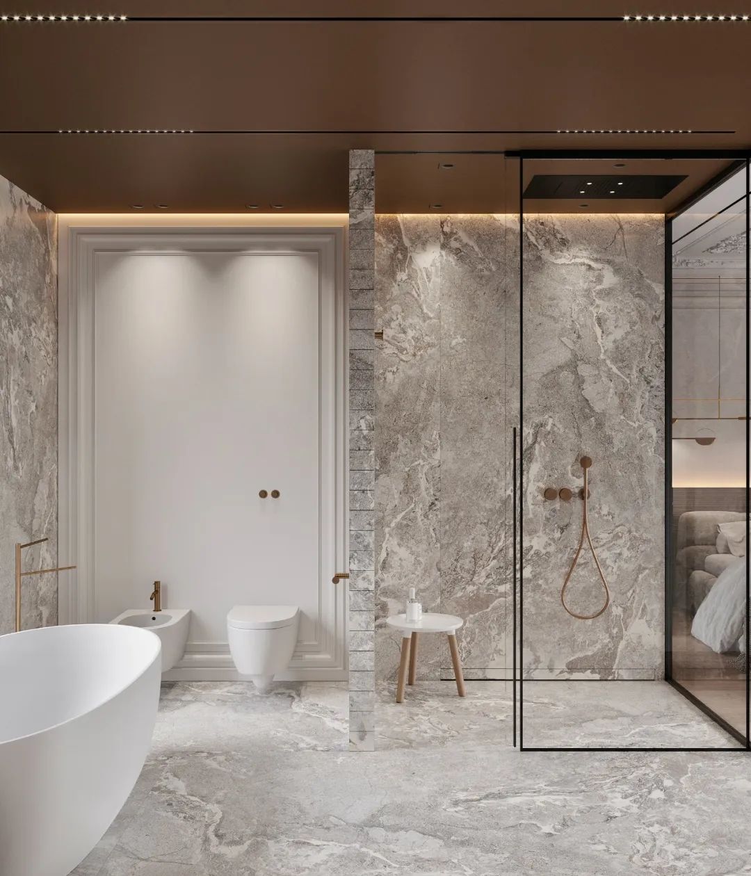 巴塞罗那现代轻法式住宅丨西班牙巴塞罗那丨Alex Tolkachev-31