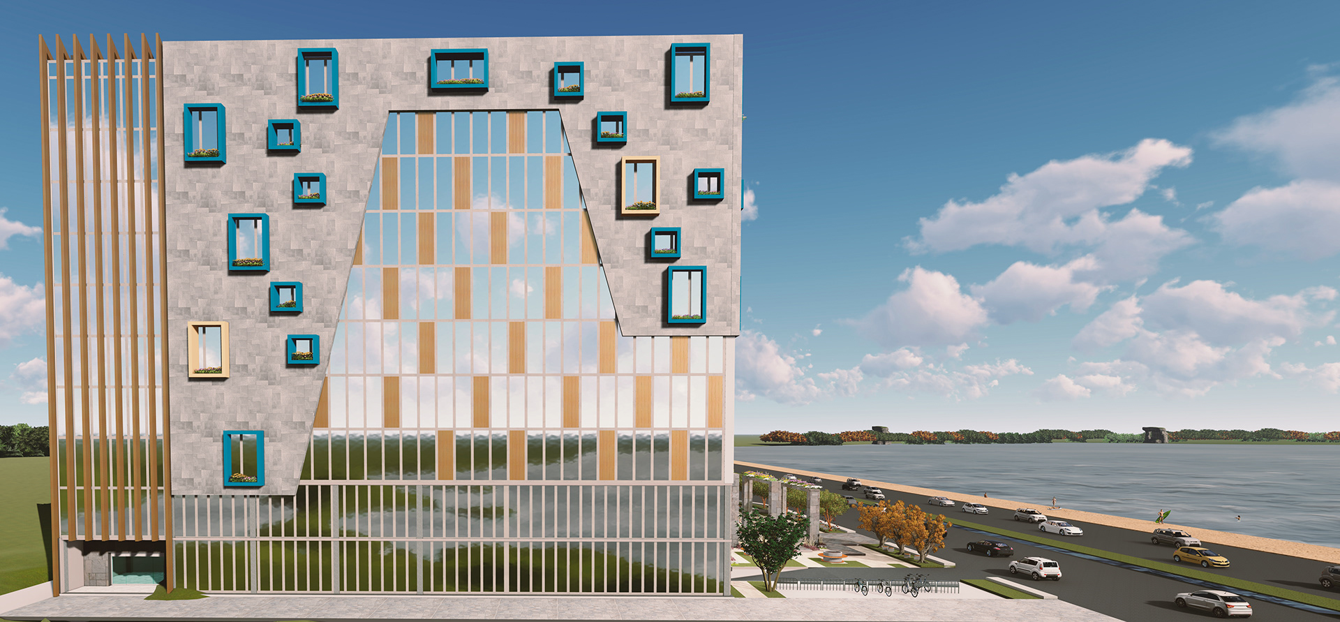 行政和商业塔楼建筑-12