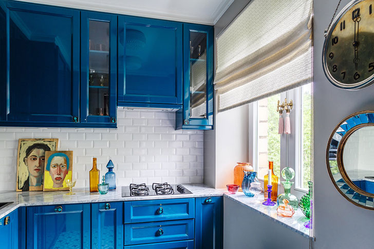 莫斯科 45 平米小公寓，设计师 Nadya Zotova 的彩色梦幻空间-16