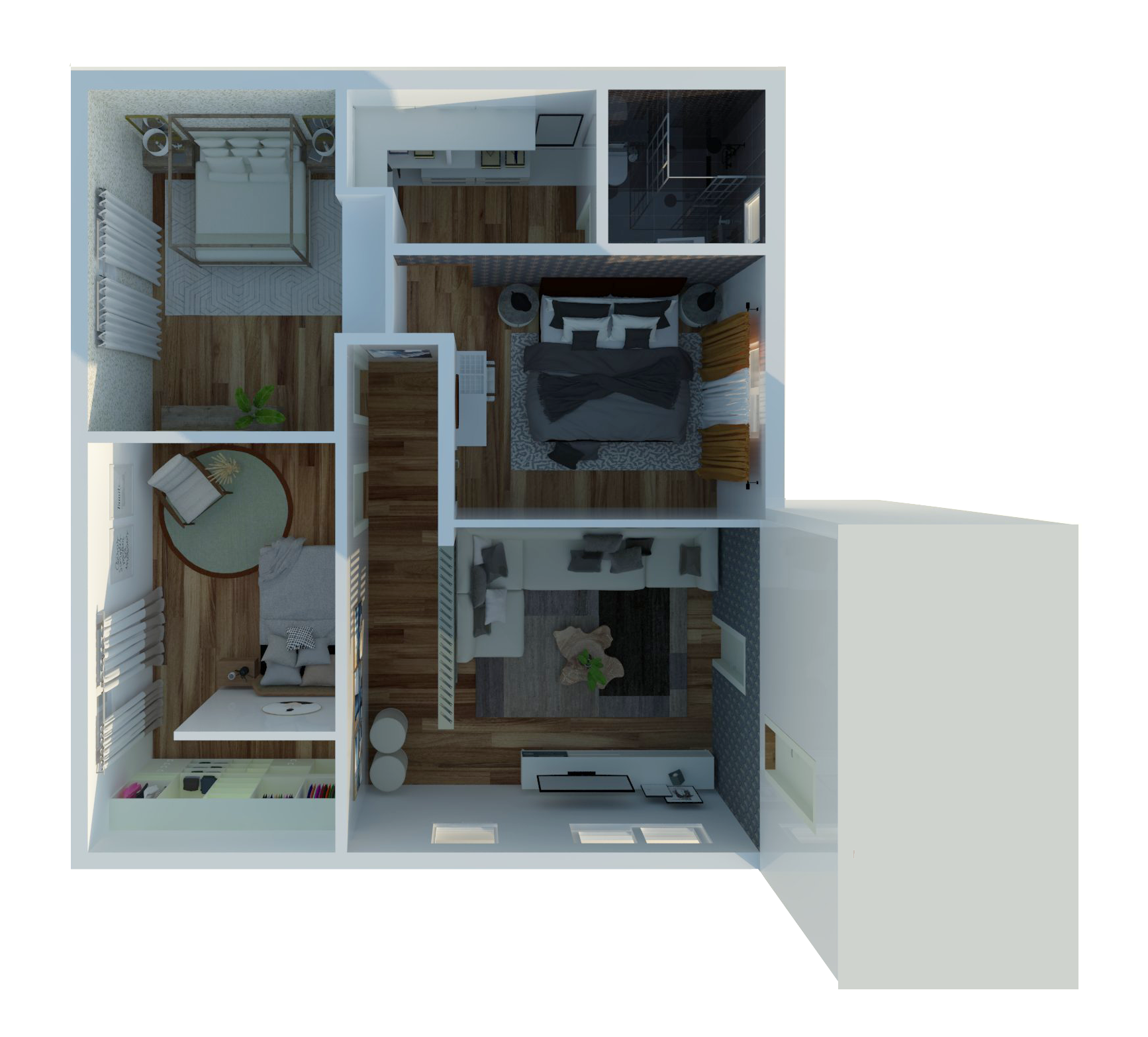 半地下山地风格地下室设计丨Fadoua.oua-5