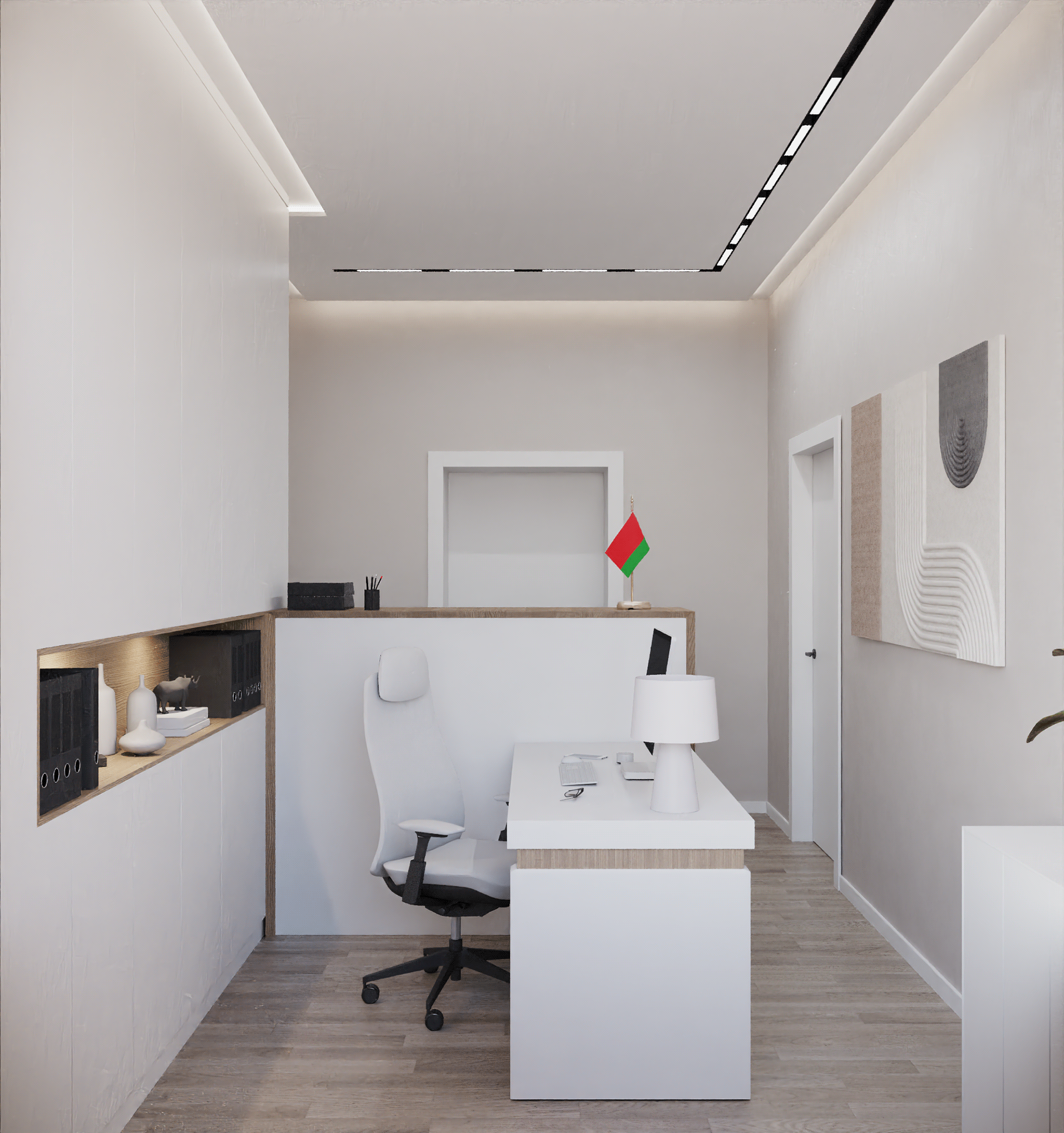 政府机构设计项目（办公室空间室内设计与3D可视化）-34