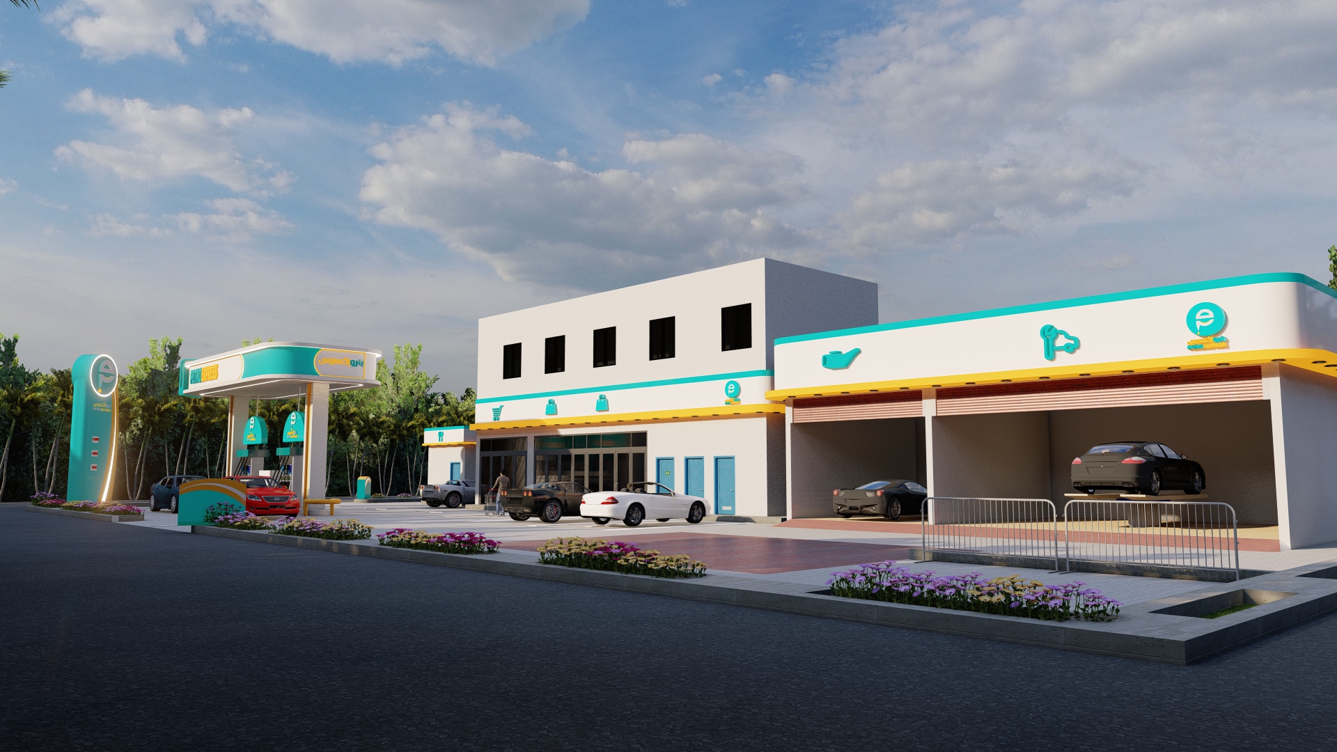 تصميم لمحطه وقود بترو اكسبريس بالسعودية-11