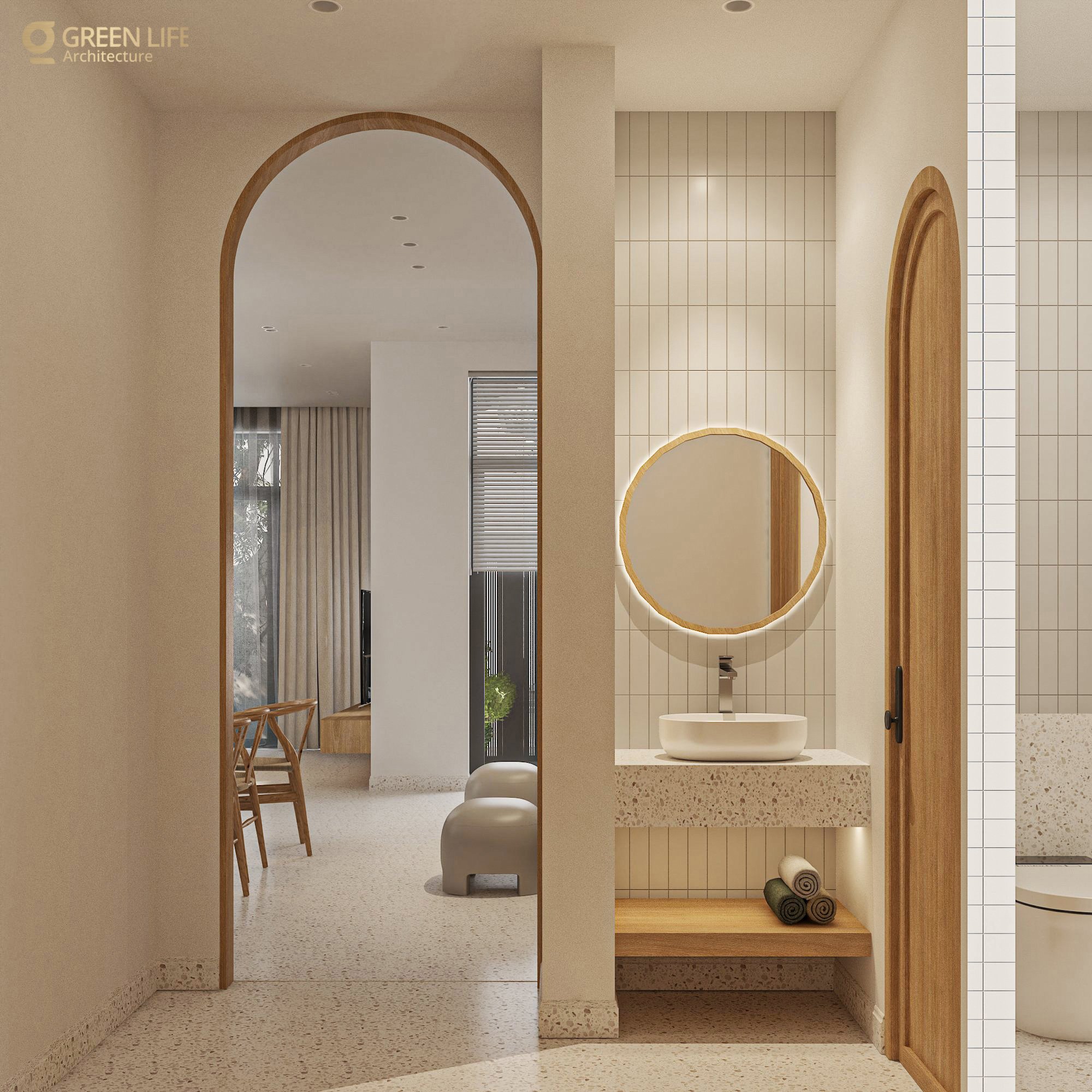 Curve House Modern Townhouse with a Soft Curved Facade-9