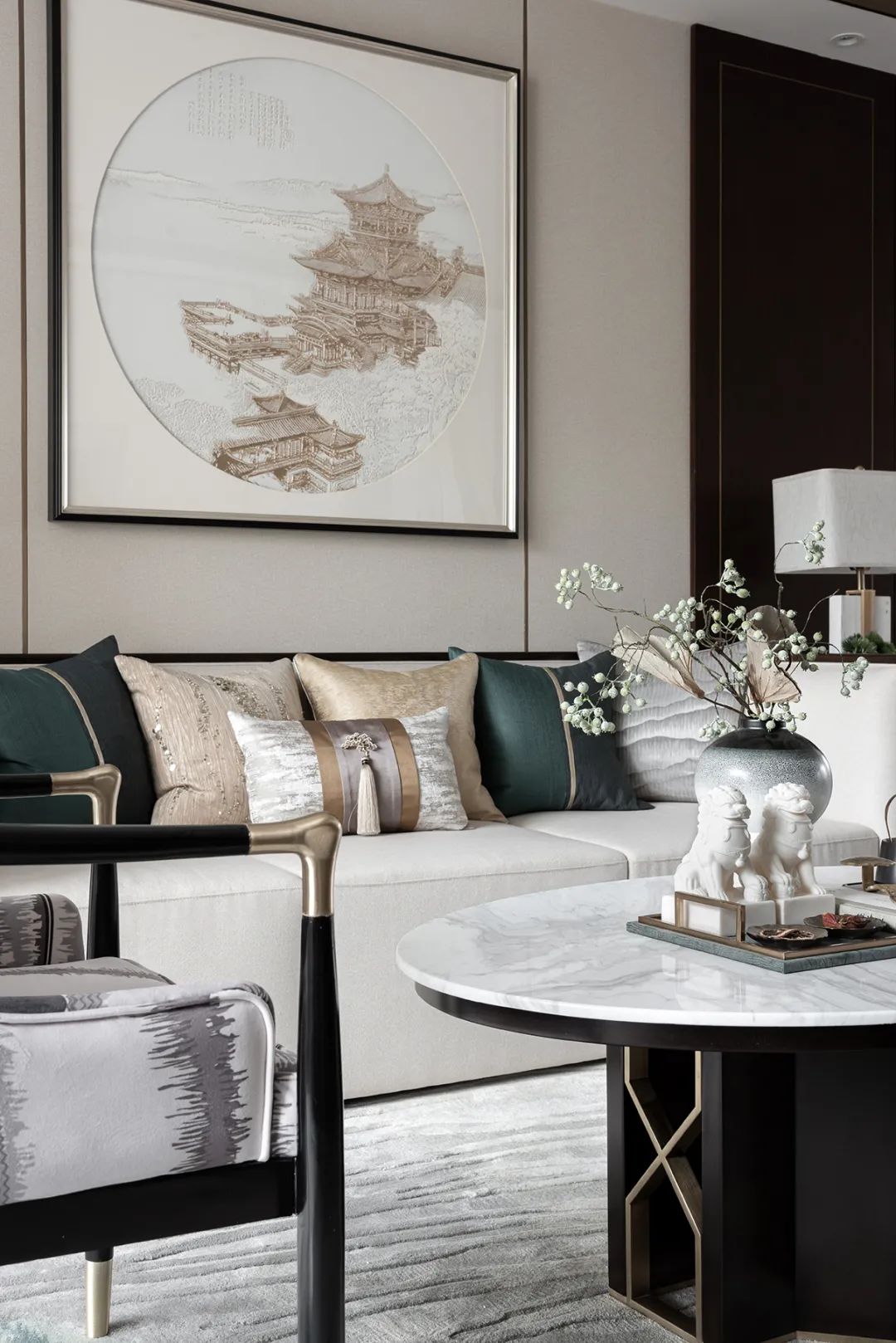 京津新城双户型，新中式与轻奢风的人居空间探索-14