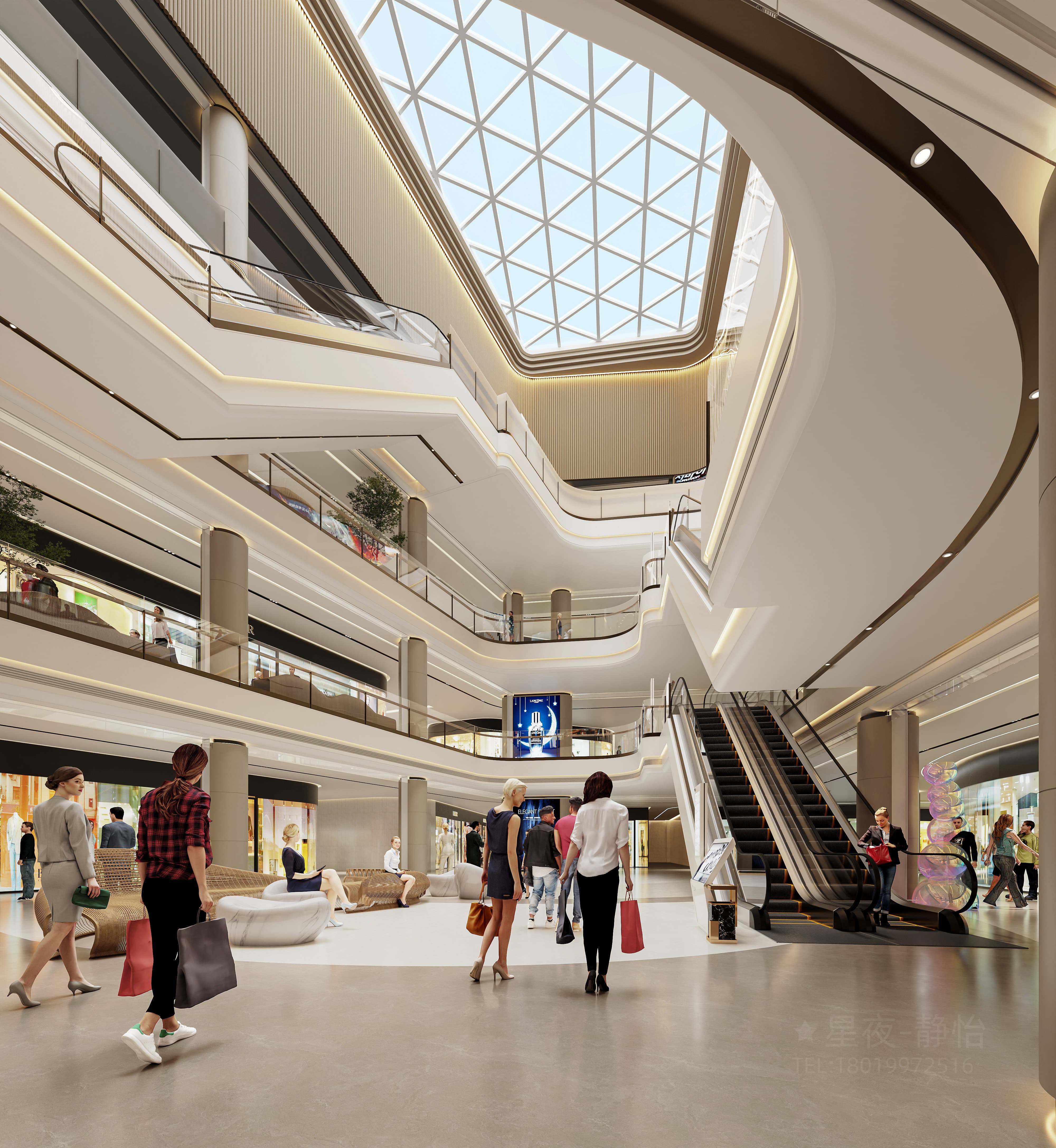 商场购物广场效果案例-4