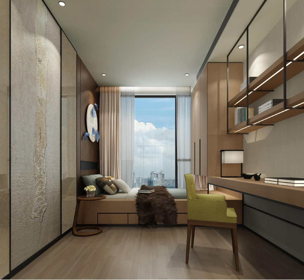 三亚悦晟现代样板房 | 施工图+概念方案+物料清单+效果图-2