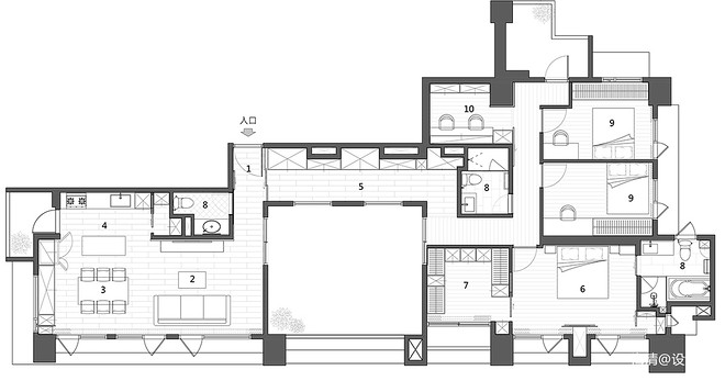 38万元三居135平米装修案例丨中国北京-12