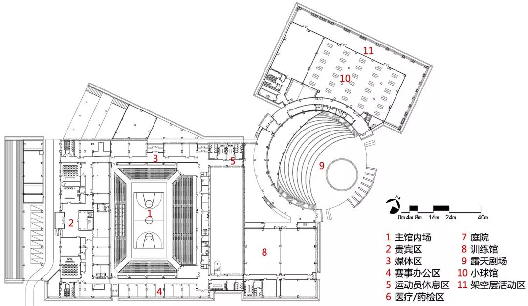 天津科技大学体育馆 | 圆形空间处理轴线关系，多功能轻维护-26