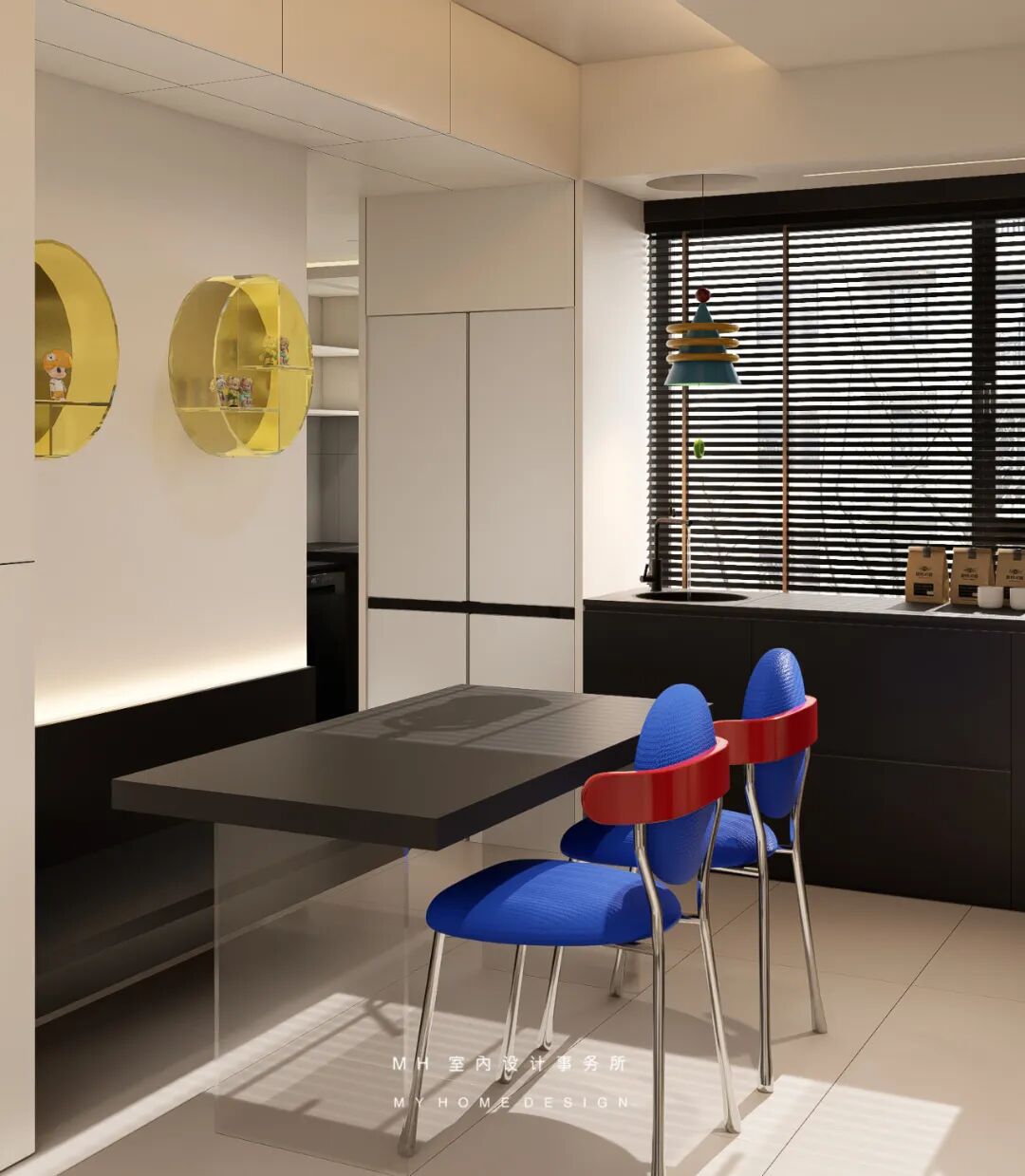 【首发】MH设计新作：多巴胺质感空间▏释放设计精神的内在表达-26