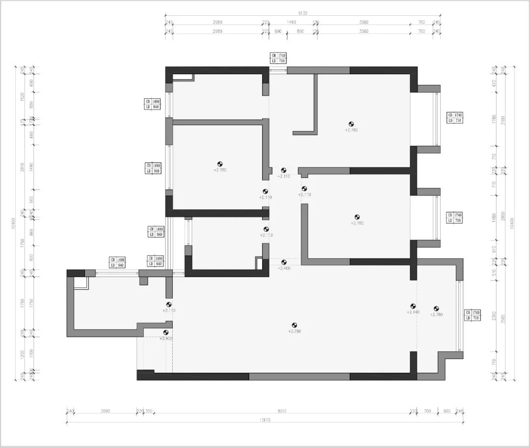 100㎡原木风平层住宅丨飞墨设计组-5