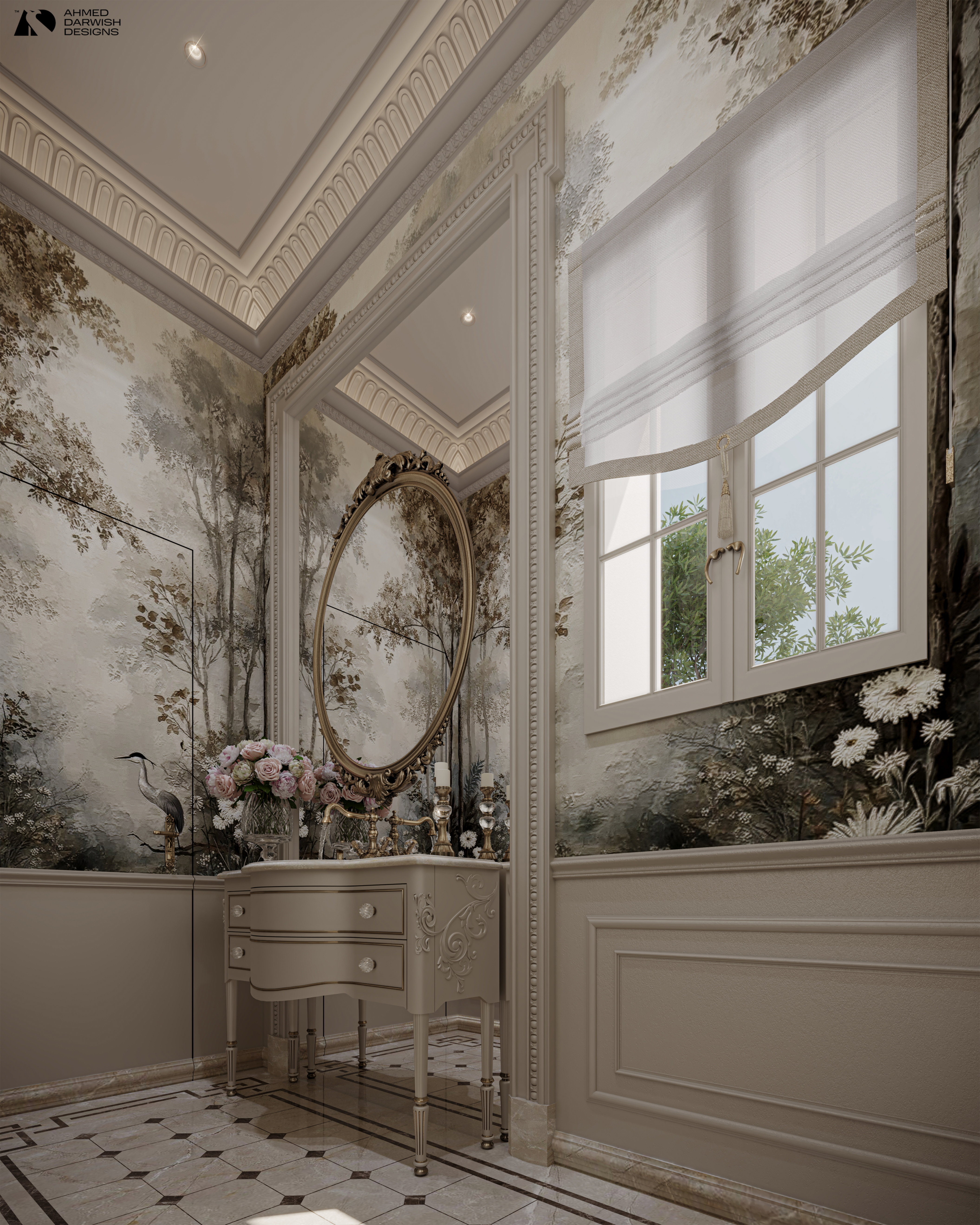 Classic Guest Bathroom（经典客用卫生间）丨埃及开罗丨Ahmed Darwish Designs-10