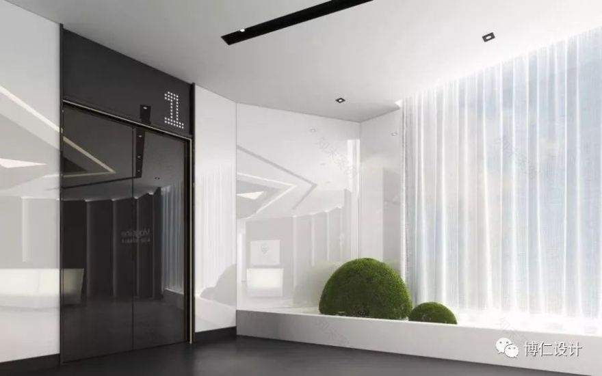案例 | 黑白极简办公空间设计-8
