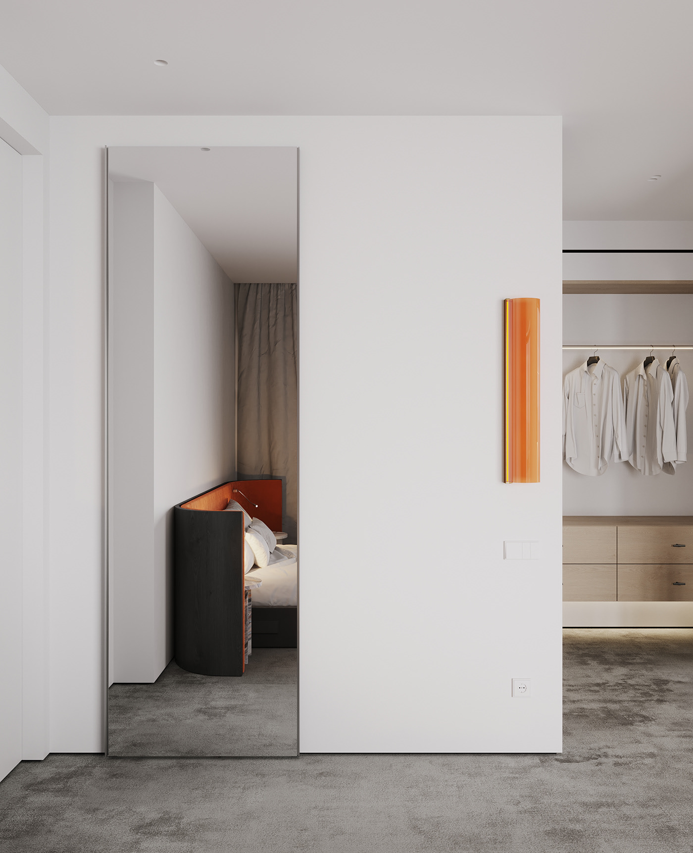 90㎡极简风公寓设计 这也太高级了吧-16