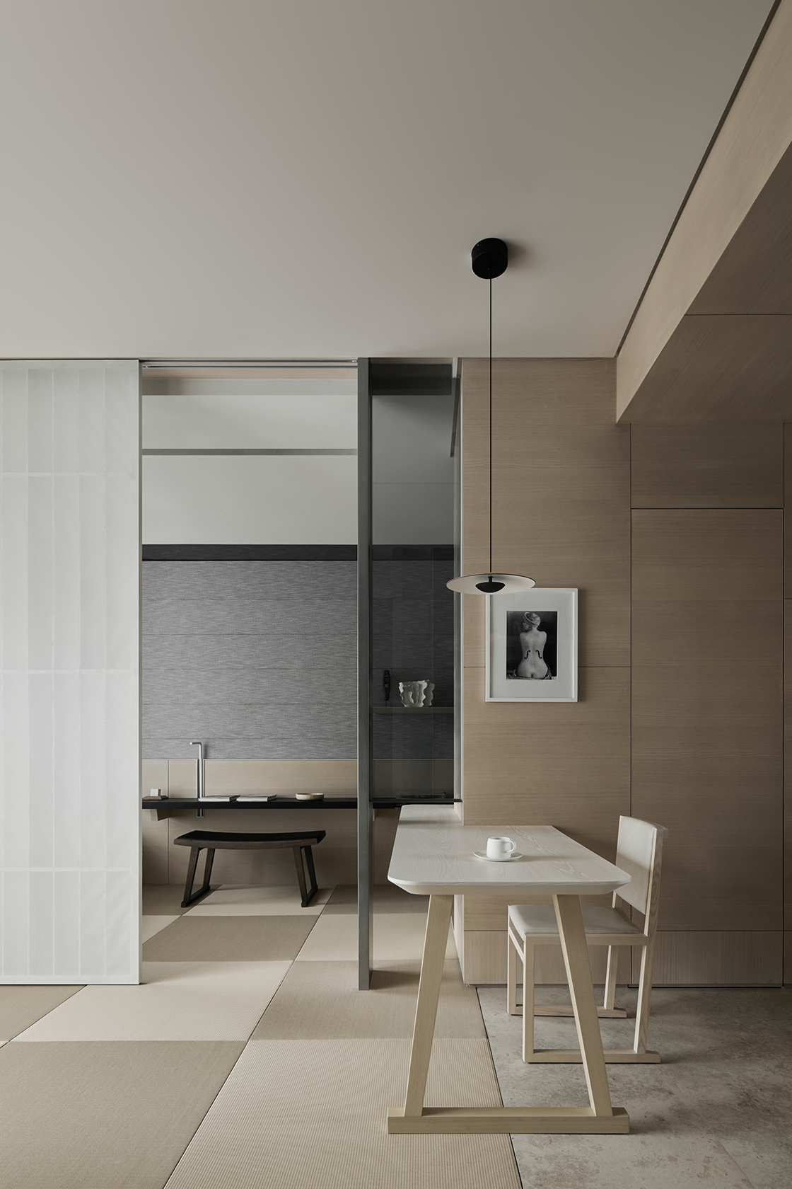 突破限制!塌塌米取代地砖,营造45平度假感住宅丨行舍空间事务所-18