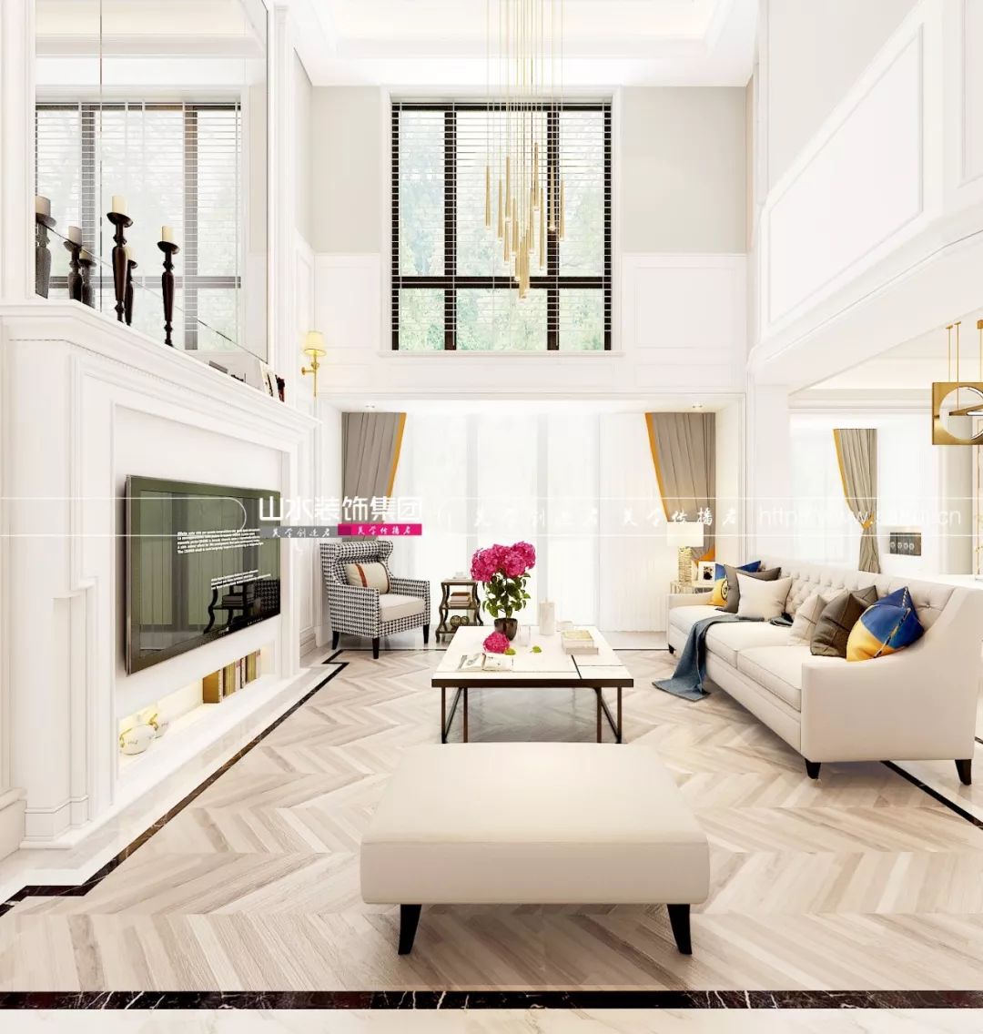 湖山源著 260 平米美式轻奢装修,藏匿主人气质的自在生活空间-13