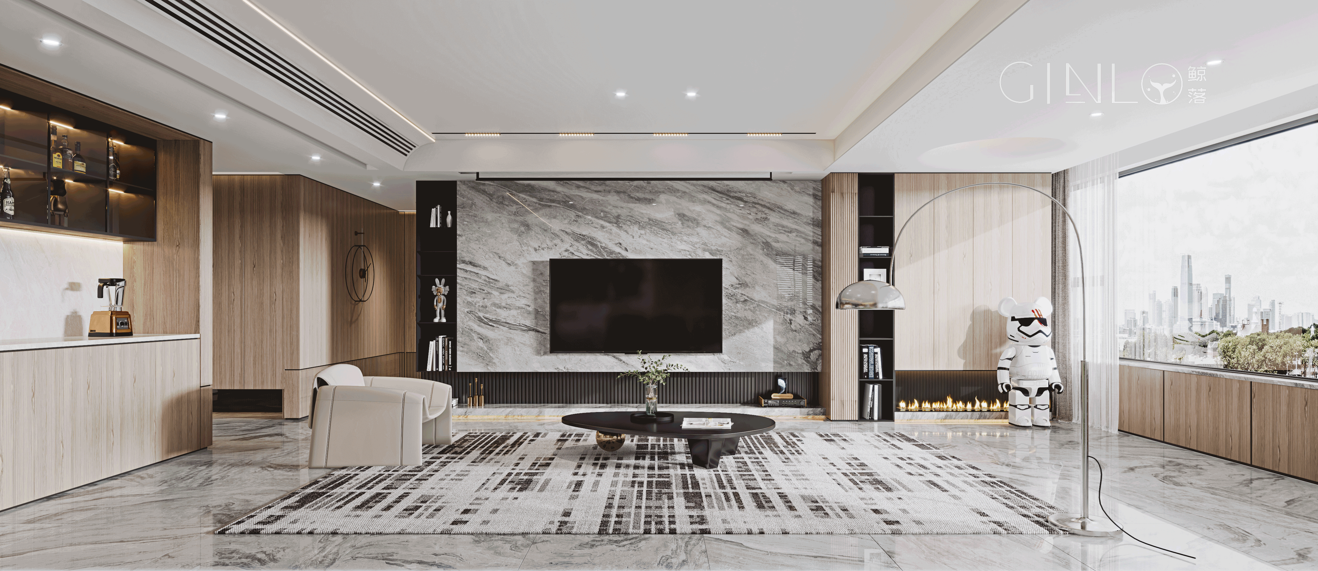 绿意盎然现代风格大平层 VR 体验丨Gino 鲸落工作室-9