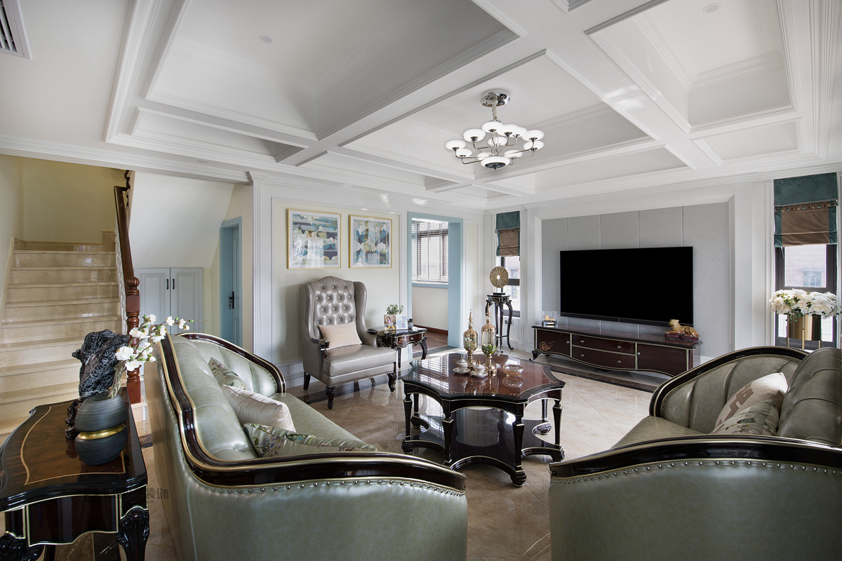 重庆北大资源悦来 220 平叠拼别墅现代美式装修设计-13