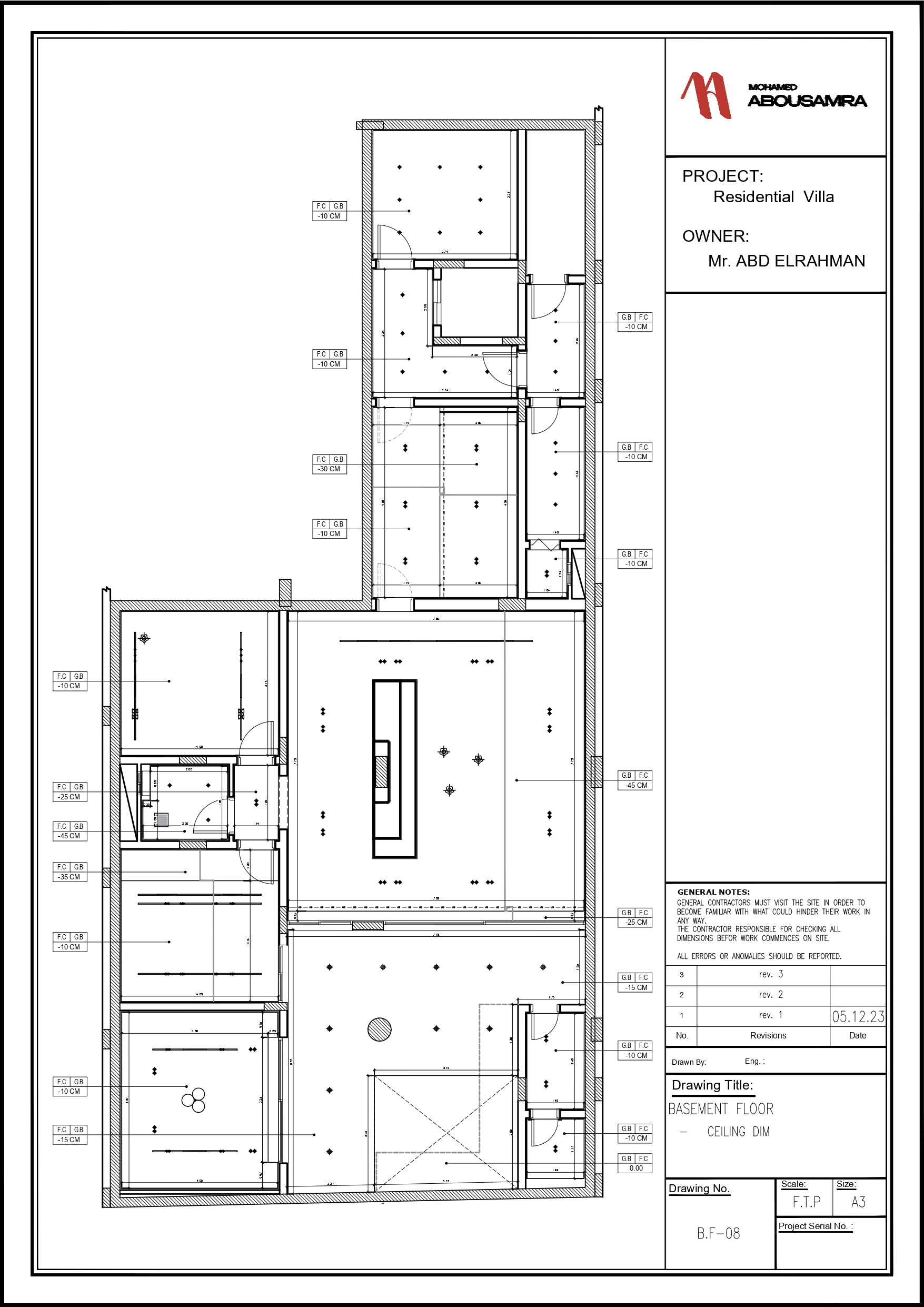 Private Villa in KSA, Basement Floor-9