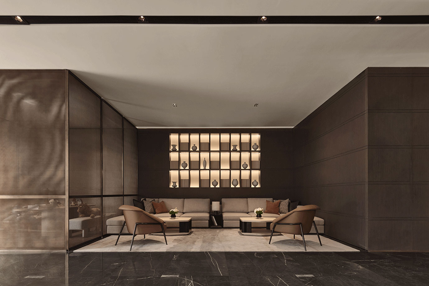 栖霞建设星叶栖悦湾展示中心丨中国南京丨硬装矩阵纵横,软装梵池设计-34