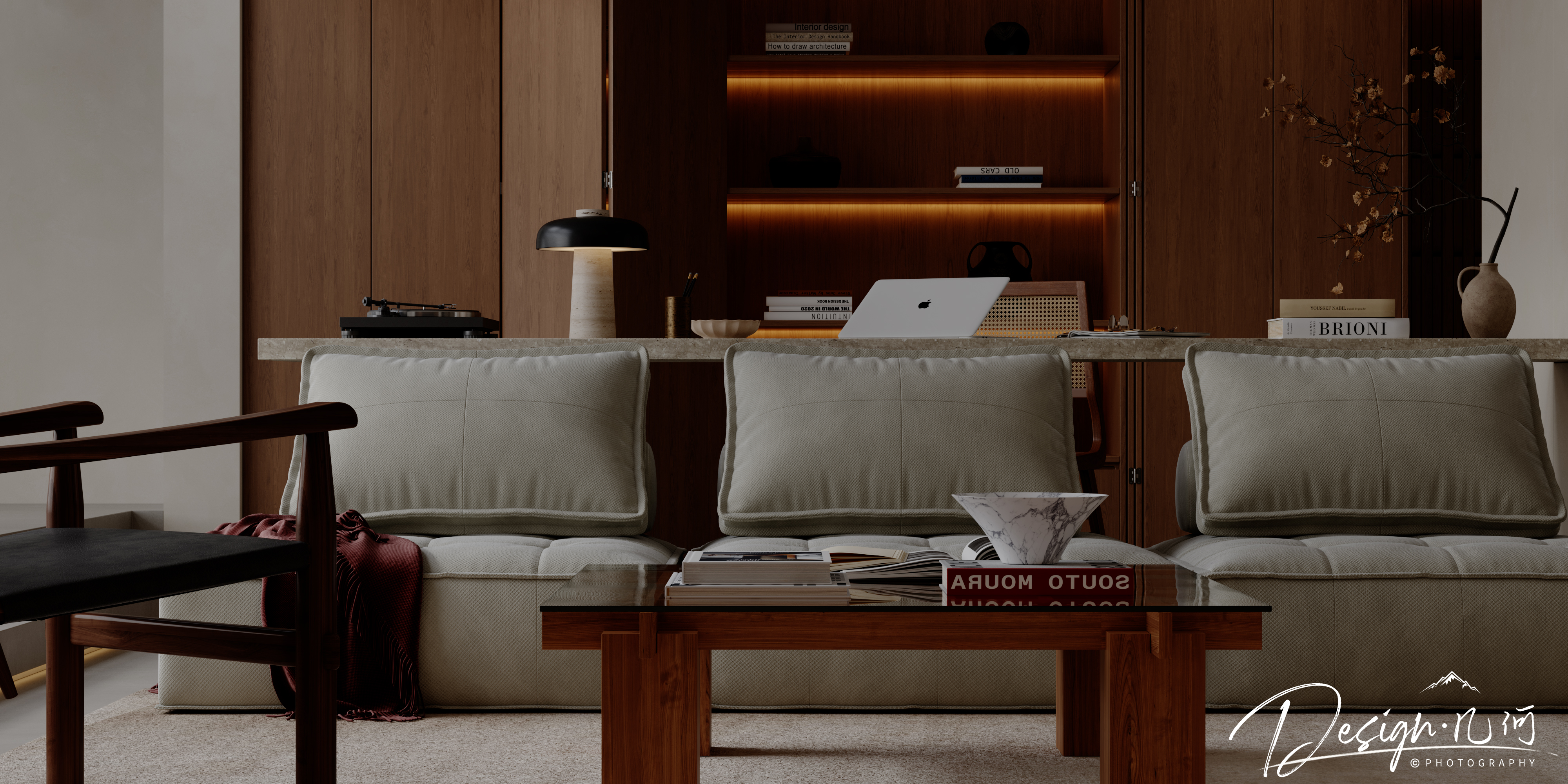 几何空间视觉表现 | 天玺湾中古风客餐厅（阴天篇）-5