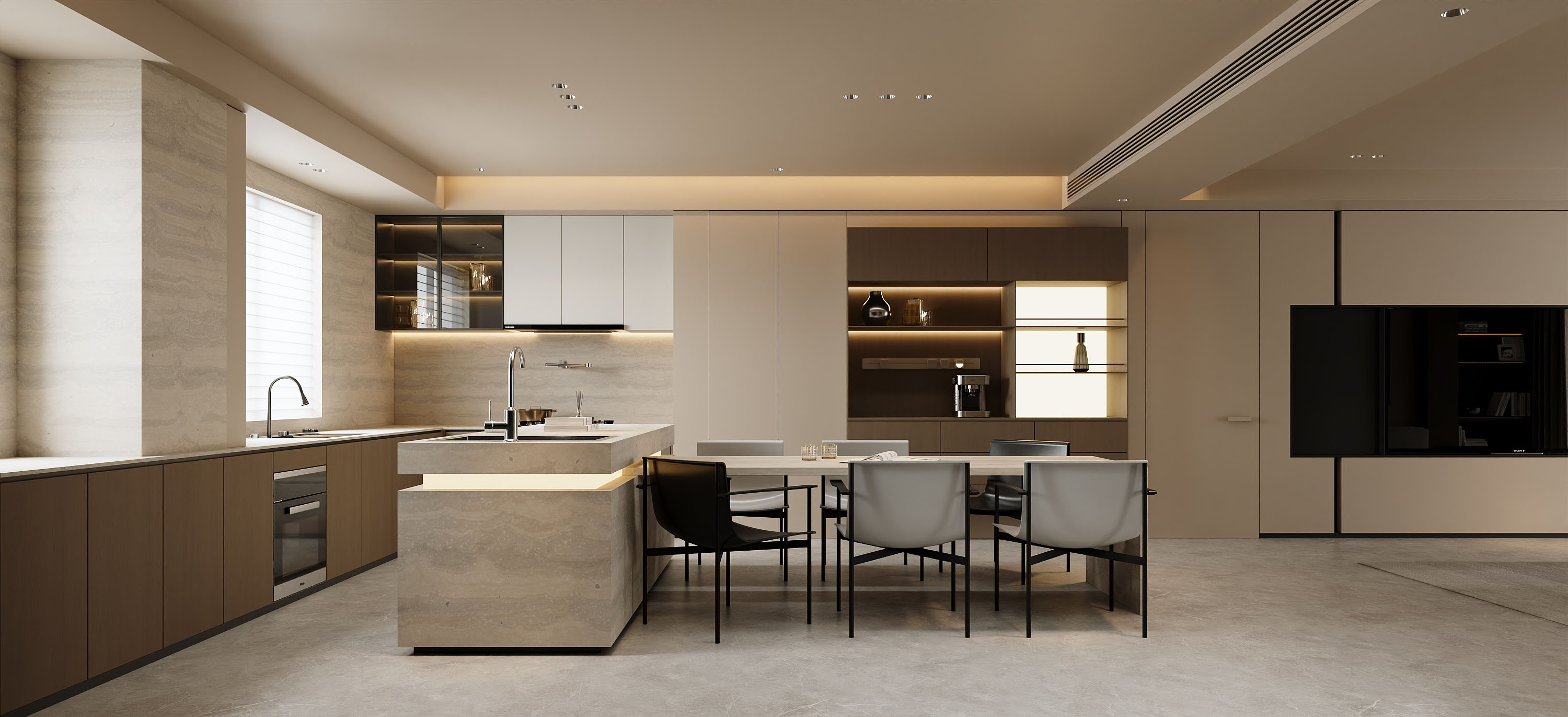 沈阳  万科新都心  186㎡ 现代简约风格效果表现-8