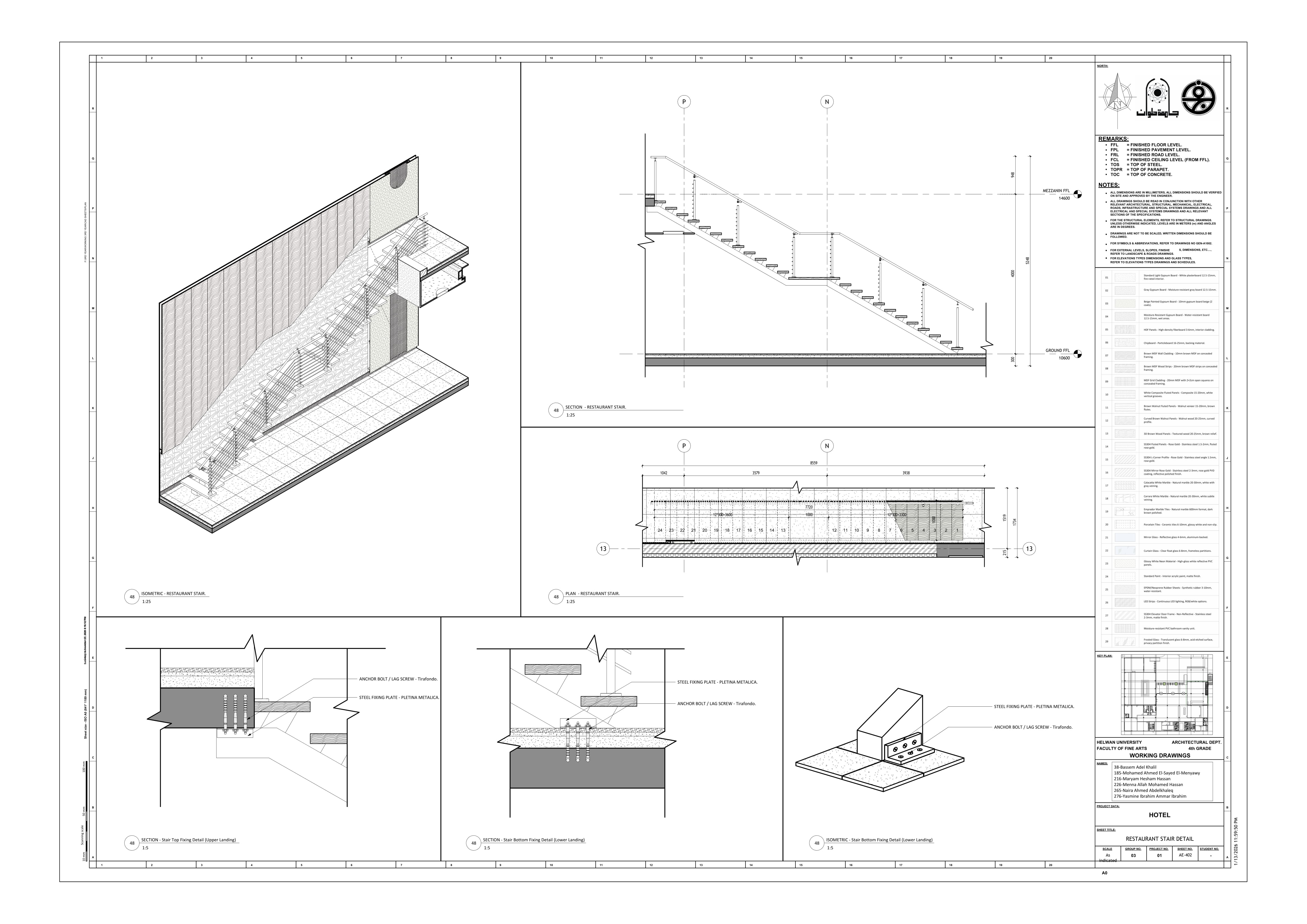 Blue Hotel | 3-Star Hotel Working Drawings-116
