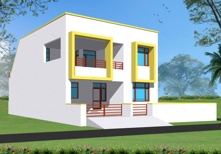 简约之居,通风明亮,融入自然的 Punjab 住宅-12