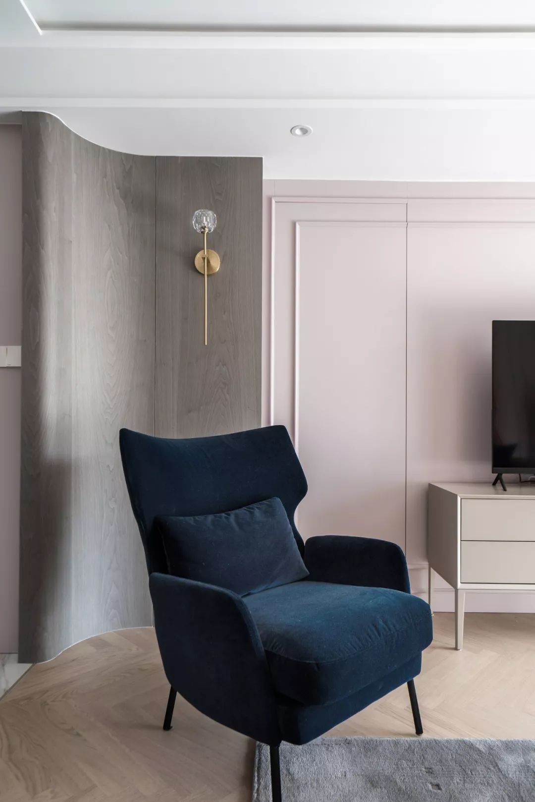 上海 140㎡弧形元素糖果配色家,乐活设计之典范-77