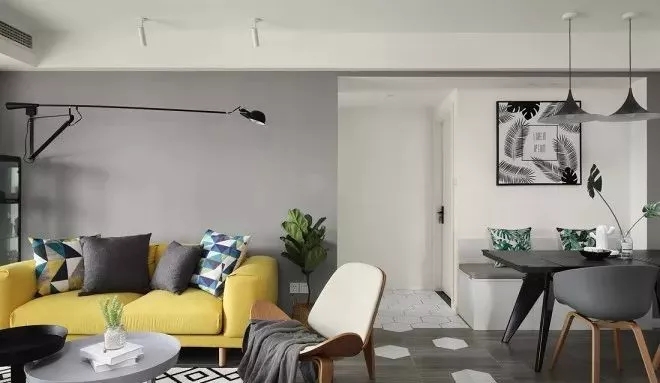 118㎡北欧风加上轻工业元素公寓  云行空间建筑设计-2