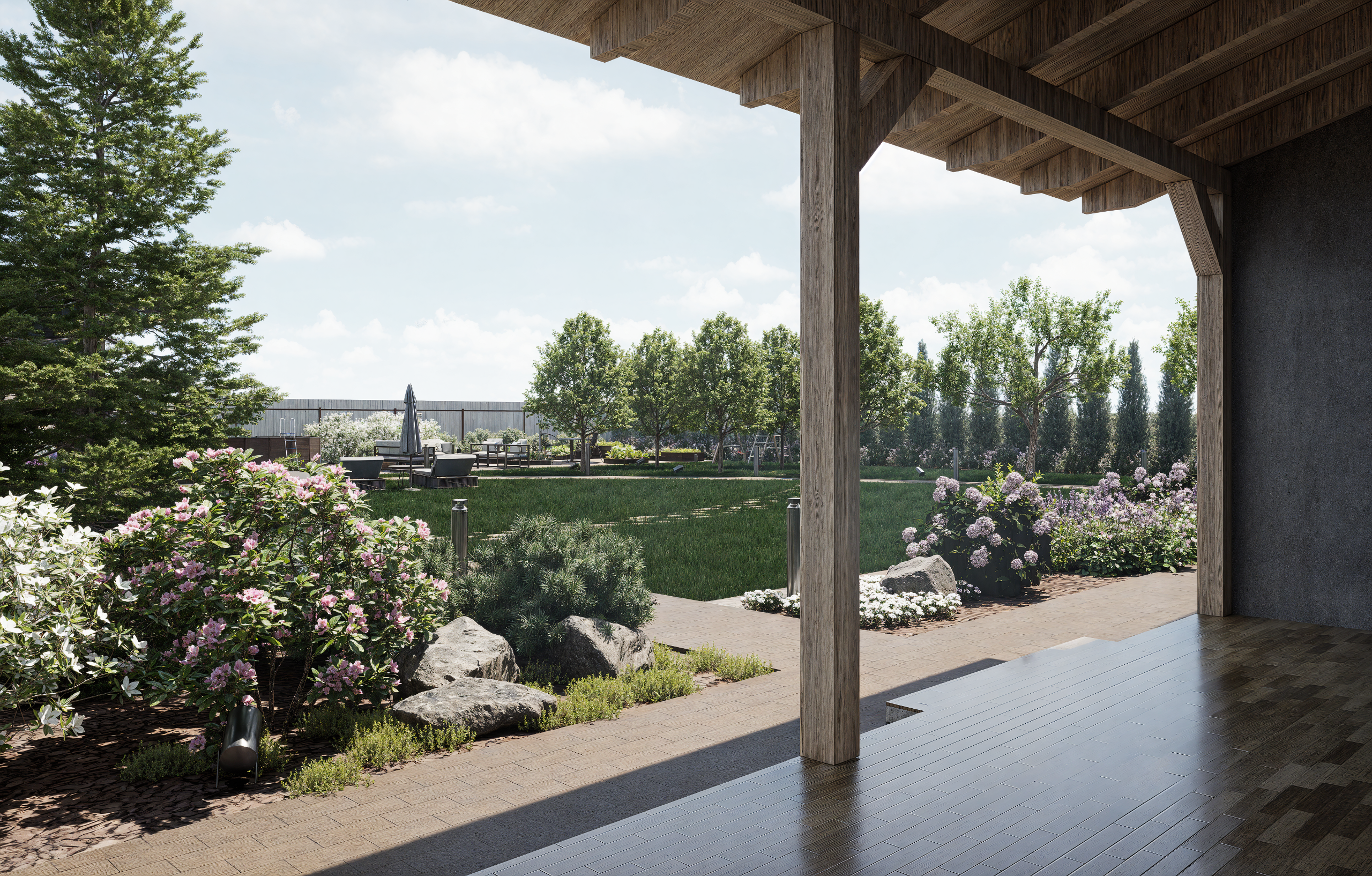 莫斯科某私人住宅景观可视化丨俄罗斯莫斯科-7