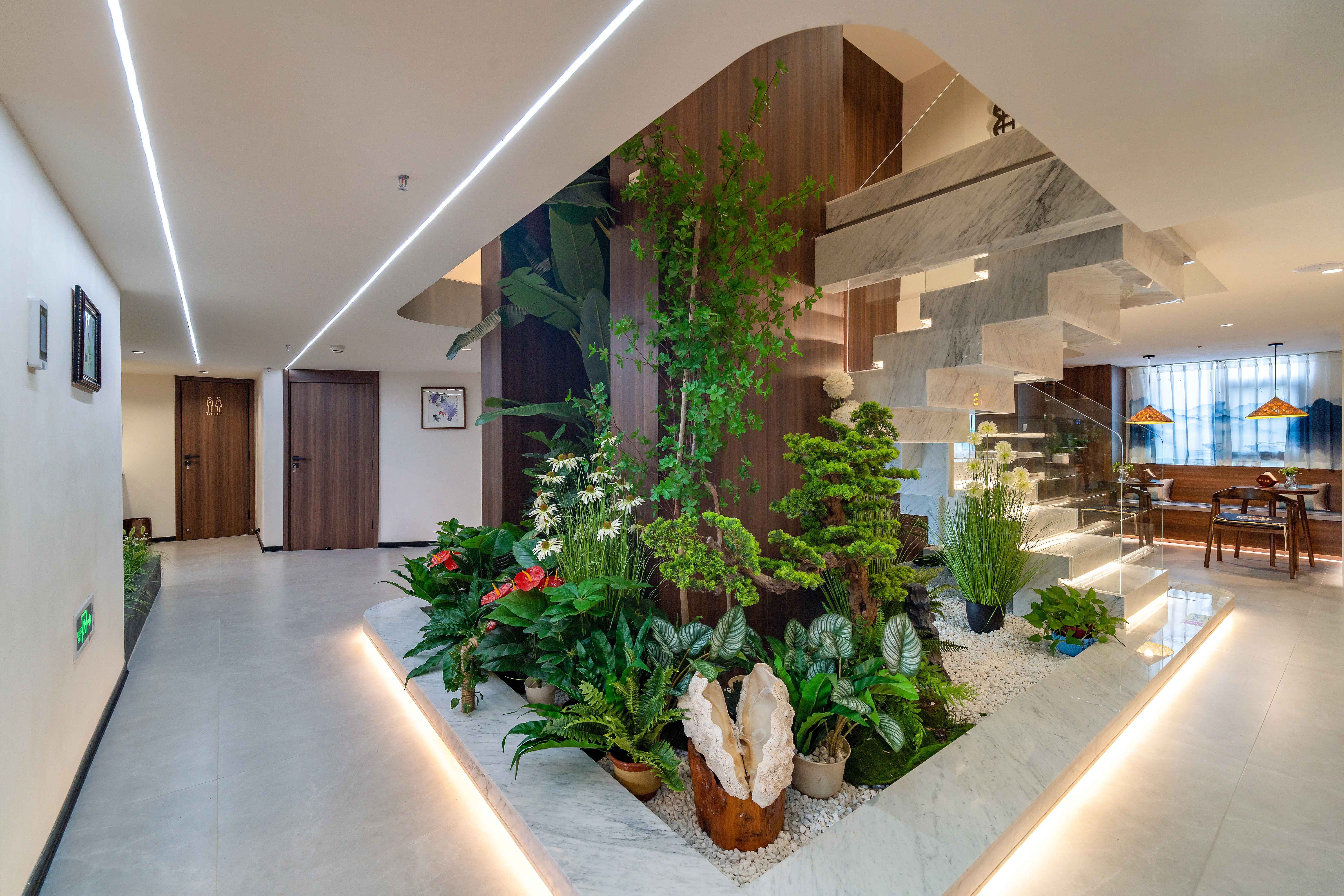 润泽茶楼 几何空间设计-8