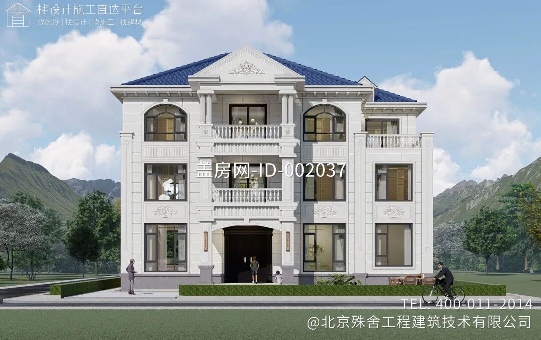 【设计师案例】土建参考造价76万，面宽17m×进深11m湖南邵阳三层欧式别墅-29