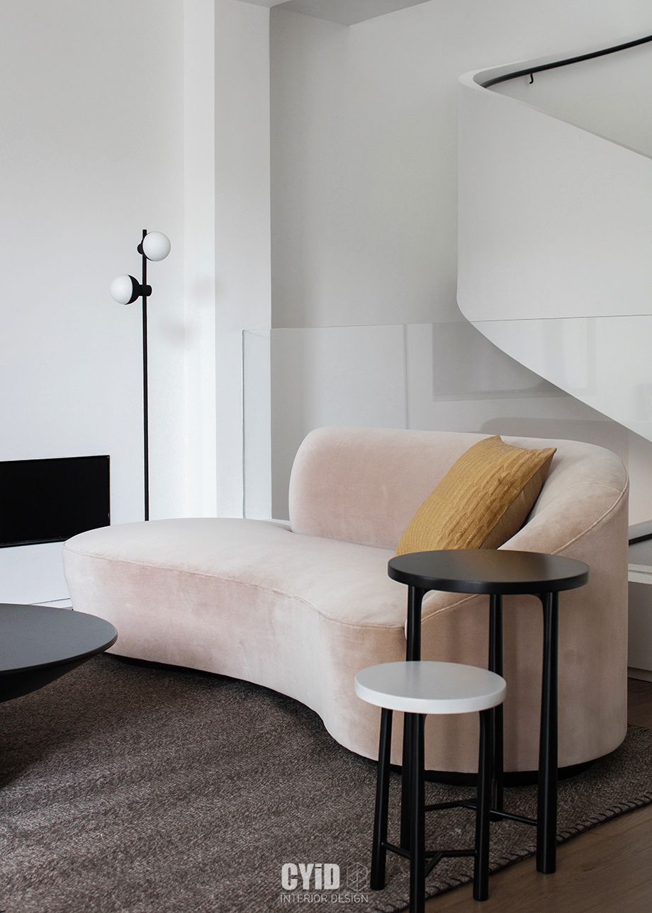 旋转艺术楼梯 x Mid-Century 家居风，打造治愈系生活空间-20