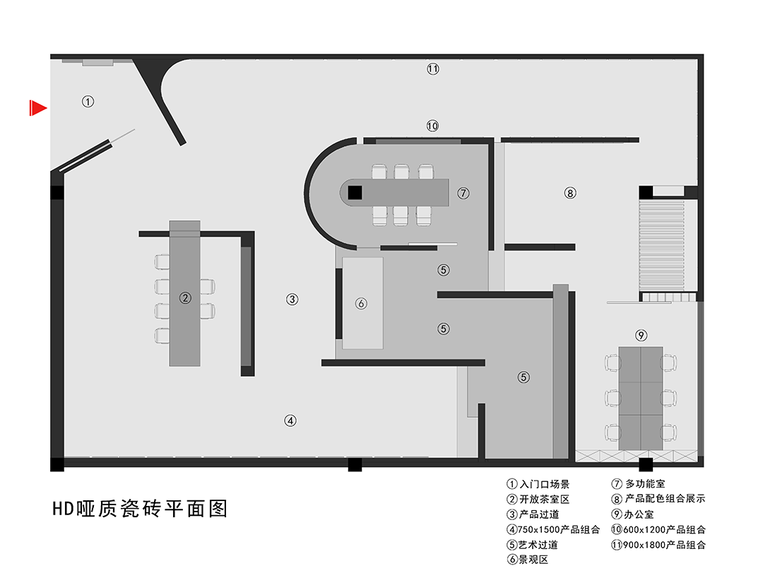 HD 哑质瓷砖展厅丨中国佛山丨佛山黑谷空间设计-91