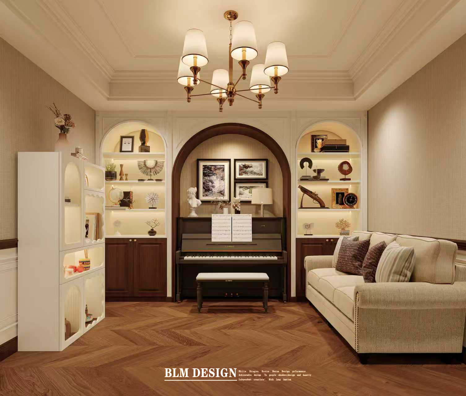 美式别墅效果图案例-3