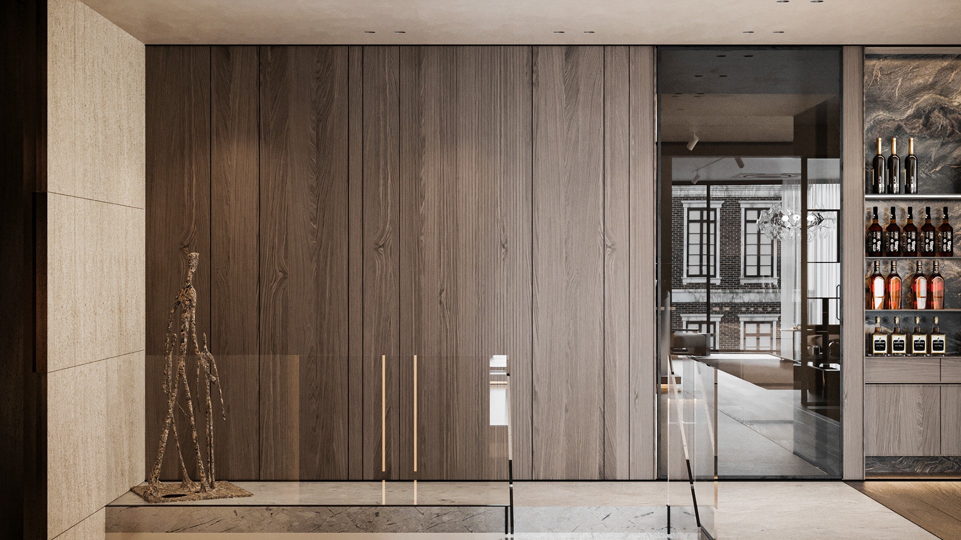 现代空间设计，石材系的完美应用！-11