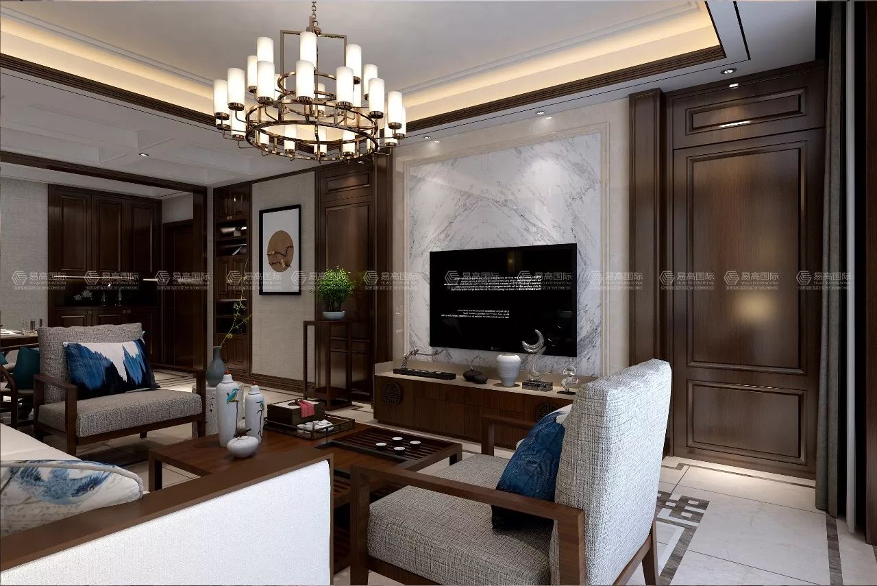 新中式风格中海悦墅,演绎古典与现代的完美融合-33